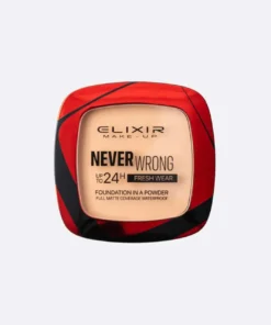 Elixir Never Wrong Foundation in a Powder 944B – Compact Πούδρα Foundation Ματ Full Coverage - Image 2
